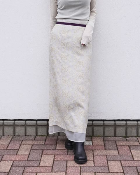 Louise jacquard skirt / ルイーズジャカードカート (イエロー)