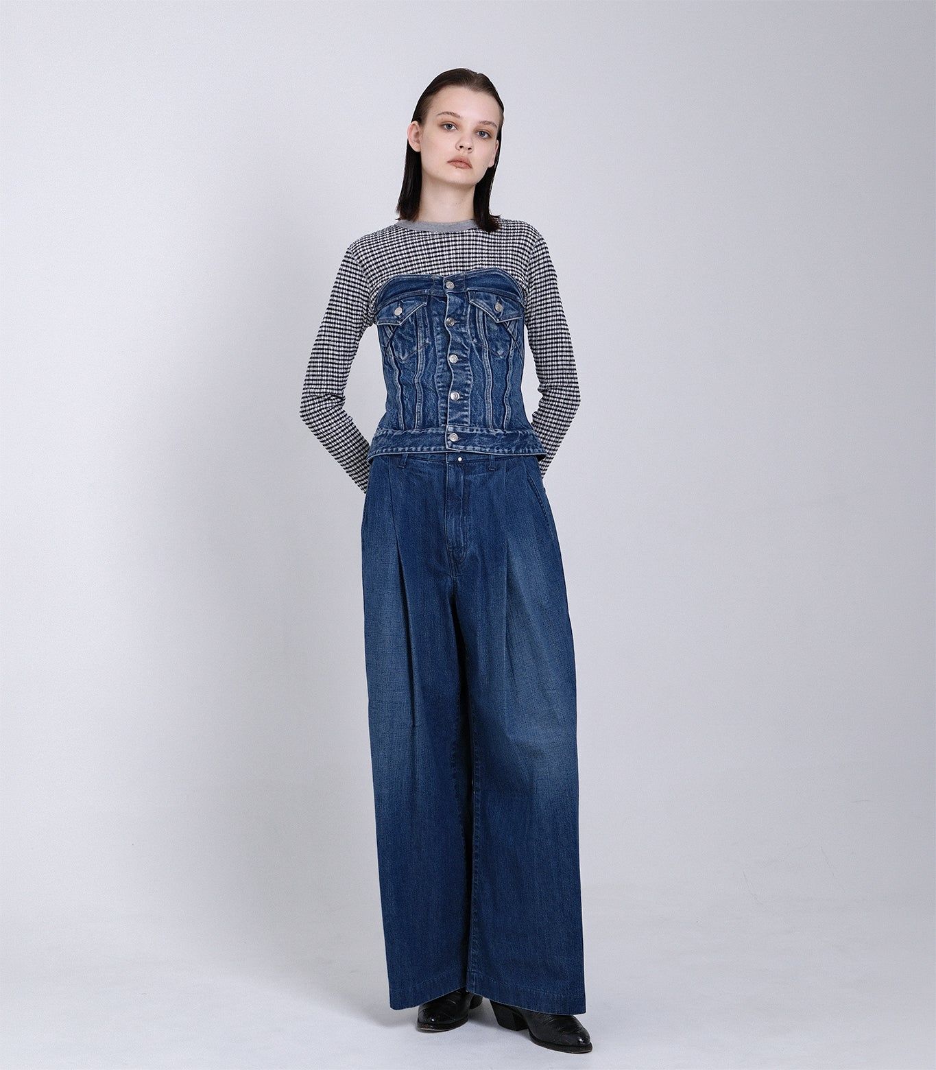 デニム ビスチェ (ヴィンテージブルー) BUSTIER (Vintage blue) / レディース
