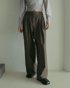 Panel Wide Pants / パネルワイドパンツ (ブラウン)