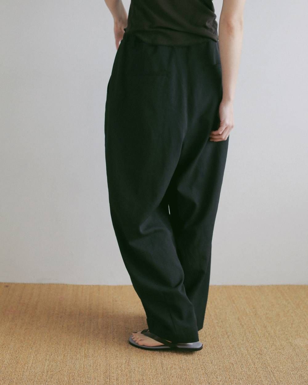リネンラフパンツ (ブラック) Linen Rough Pants (Black) / 27SS