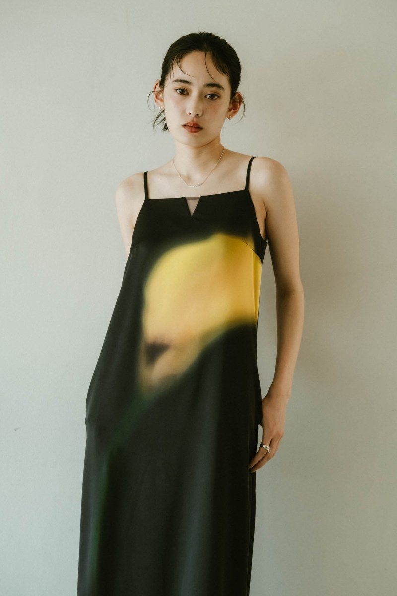 Knuth Marf - flower print satin dress / フラワープリント