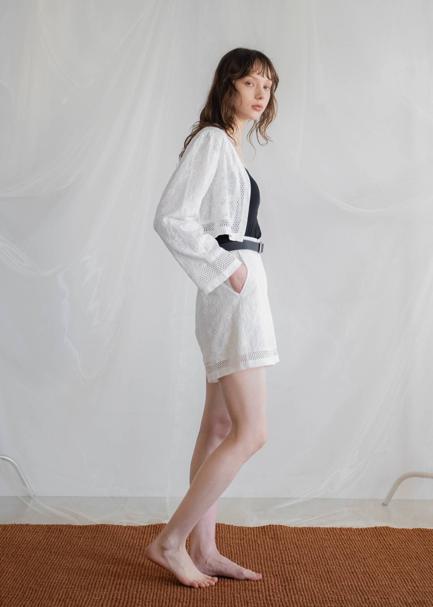 コットンレース ショートパンツ (ホワイト) cotton lace trimming S/PT (White) /  26SS