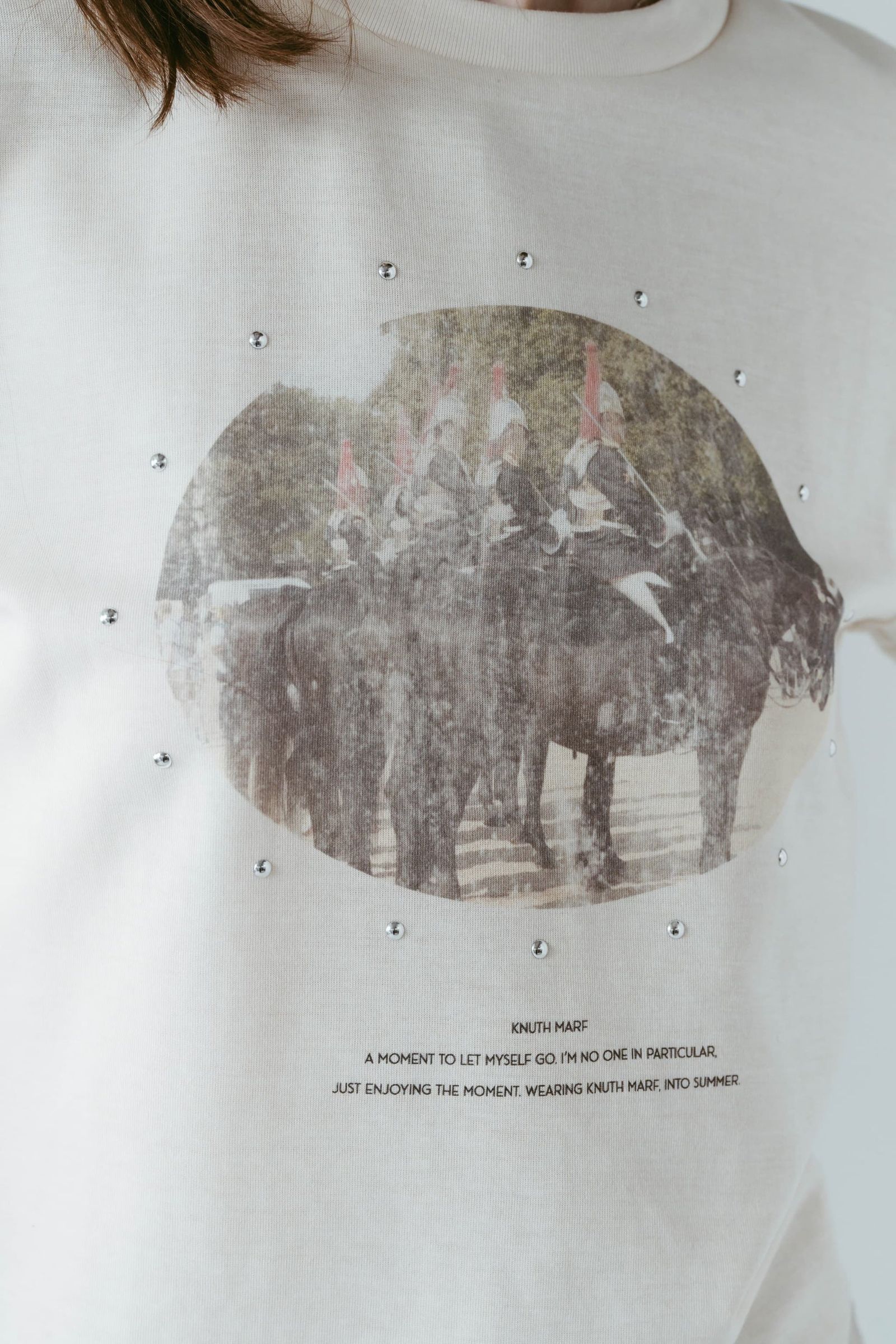 スタッズコンパクトTシャツ (アイボリー) studded compact tee (Ivory) /  26SS