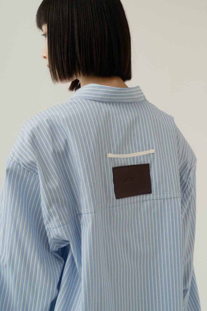 Knuth Marf - label over shirt(unisex) / ラベル オーバー