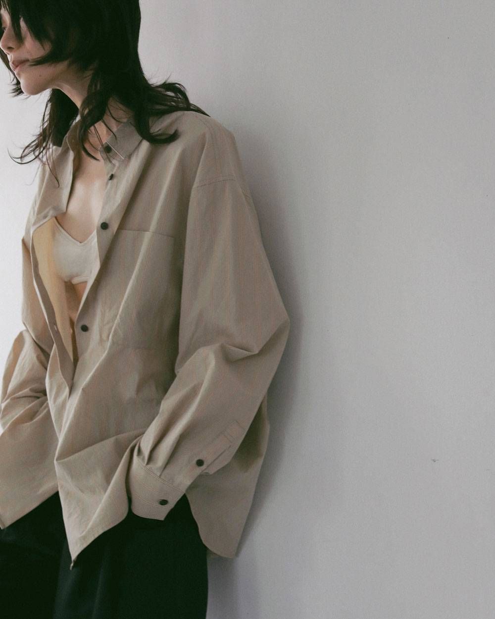ドライストライプシャツ (ベージュ) Dry Stripe Shirts (Beige) / 27SS