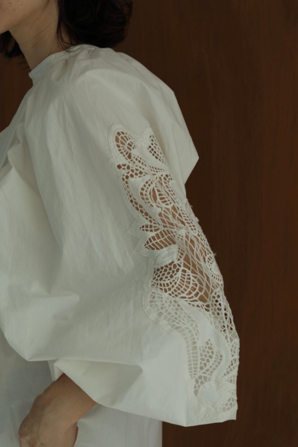 Cutwork Embroidery Dress / カットワーク エンブロイダリードレス (ホワイト)