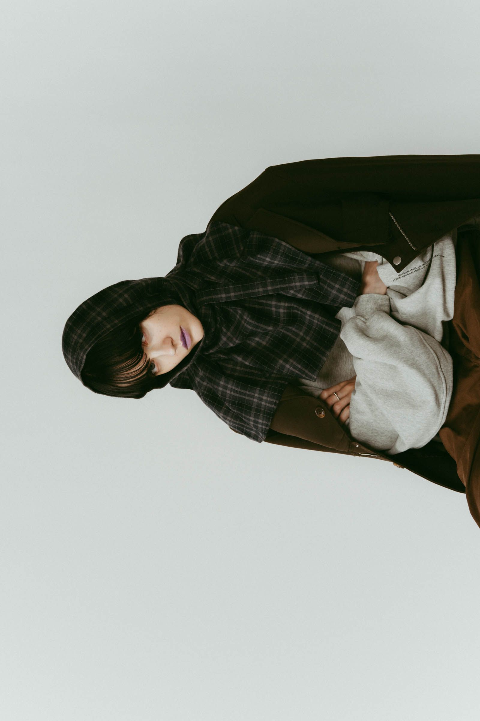 shirt wrap denim pants / シャツ巻き デニム (ブラウン) / 25AW