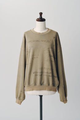メッセージ スウェット (ベージュ) message sweatshirt(unisex) (Beige) / 26AW