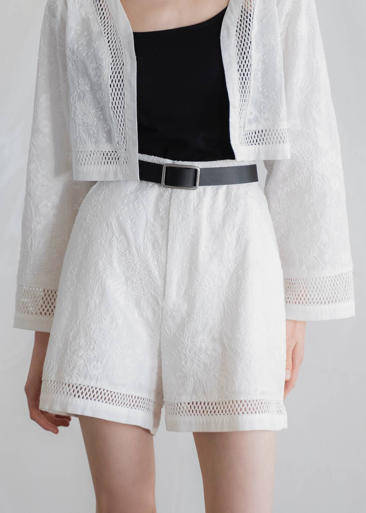 コットンレース ショートパンツ (ホワイト) cotton lace trimming S/PT (White) /  26SS