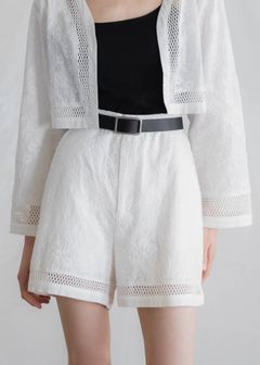 コットンレース ショートパンツ (ホワイト) cotton lace trimming S/PT (White) /  26SS