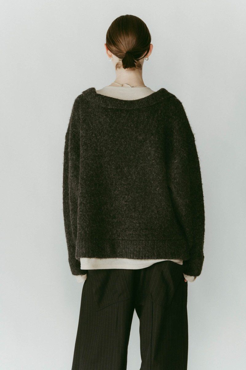 docking loose knit(unisex) / ドッキングルーズニット (ダークグレー) / 25AW