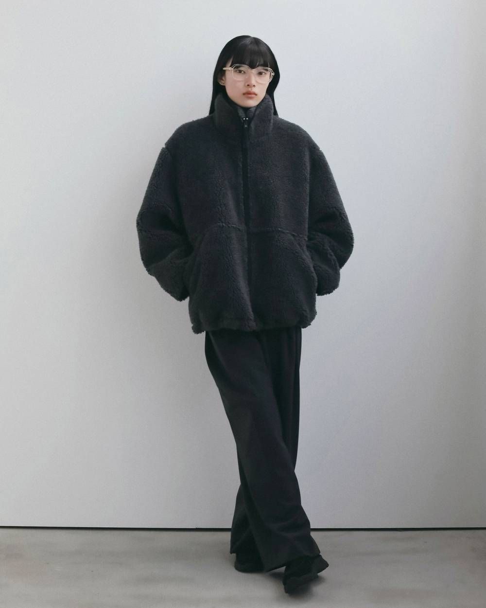ボアジップブルゾン (チャコールグレー) Boa Zip Blouson (Charcoal gray) / 26AW 【6月29日まで期間限定予約】