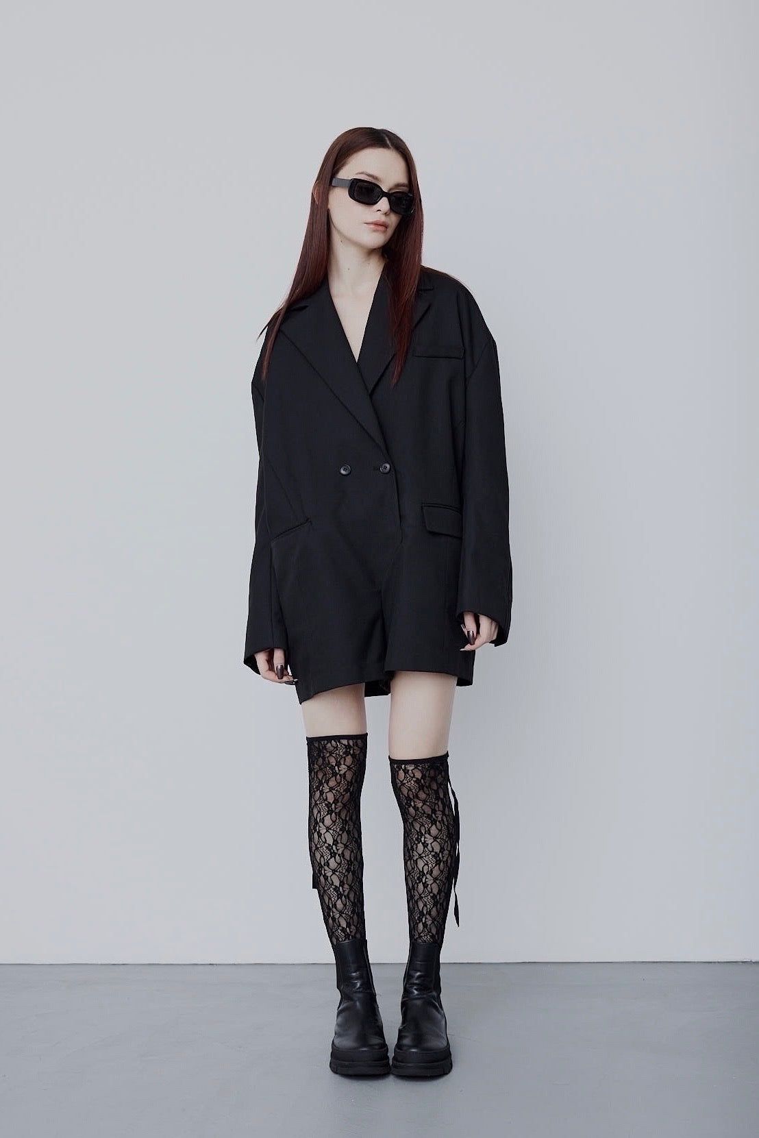 Jacket rompers / ジャケットロンパース (ブラック)