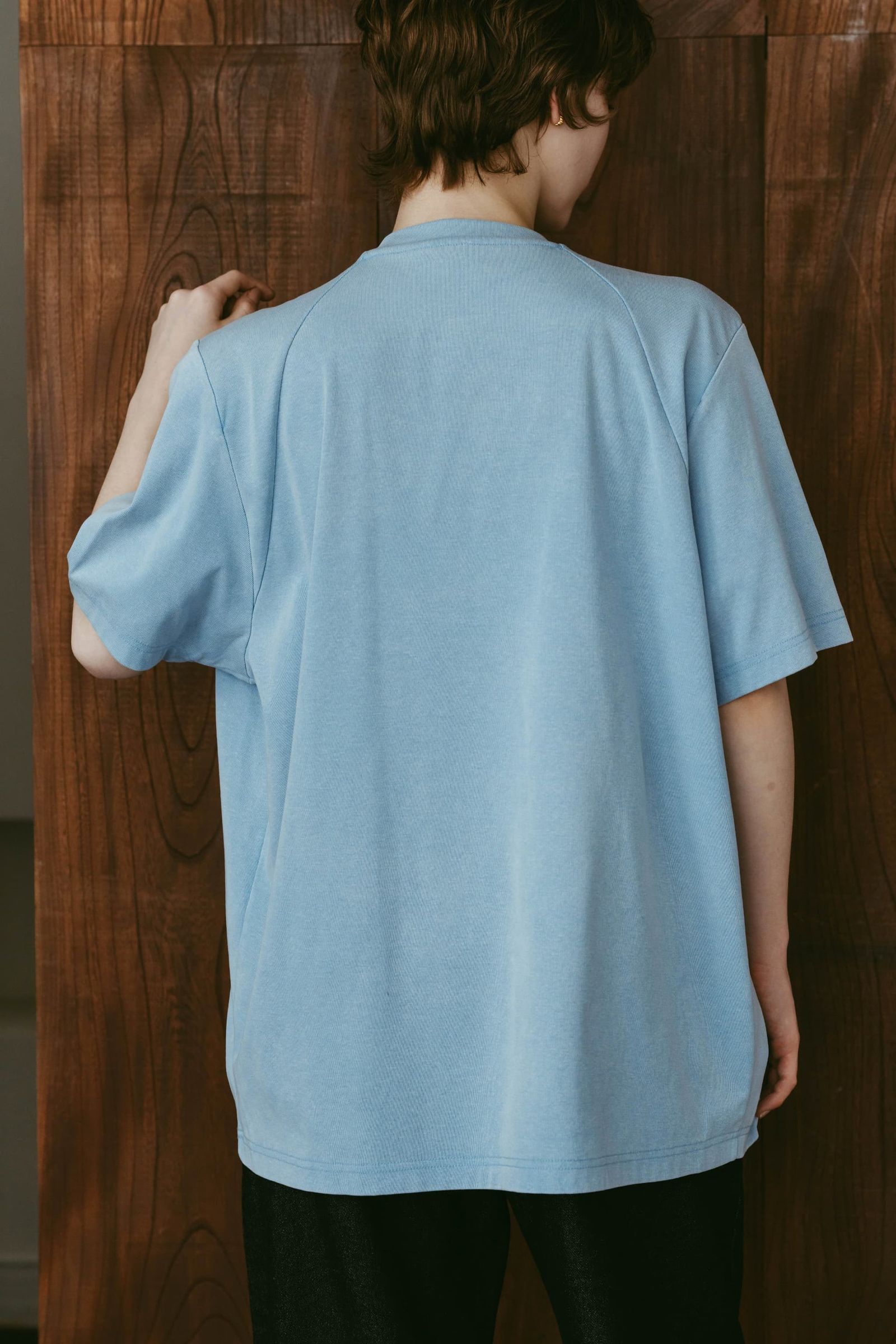 タック オーバーサイズTシャツ (ブルー) tuck detail oversized tee(unisex) (Blue) /  26SS
