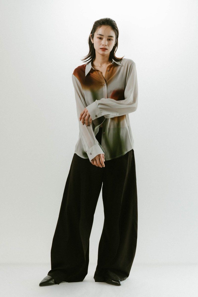 Knuth Marf フラワープリントシアーシャツ Knuth Marf - flower print sheer shirt / フラワープリント