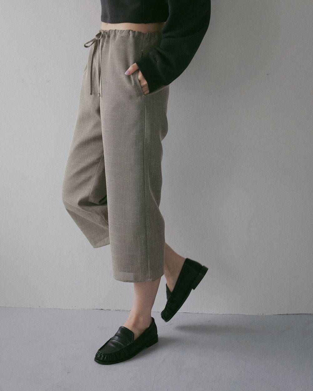 ツイードメッシュ カプリパンツ (グレージュ) Tweed Mesh Capripants (Graige) / 27SS