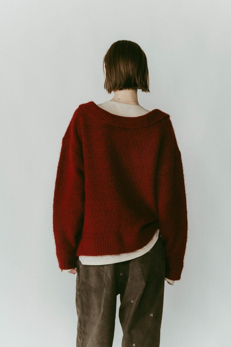 docking loose knit(unisex) / ドッキングルーズニット (レッド) / 25AW