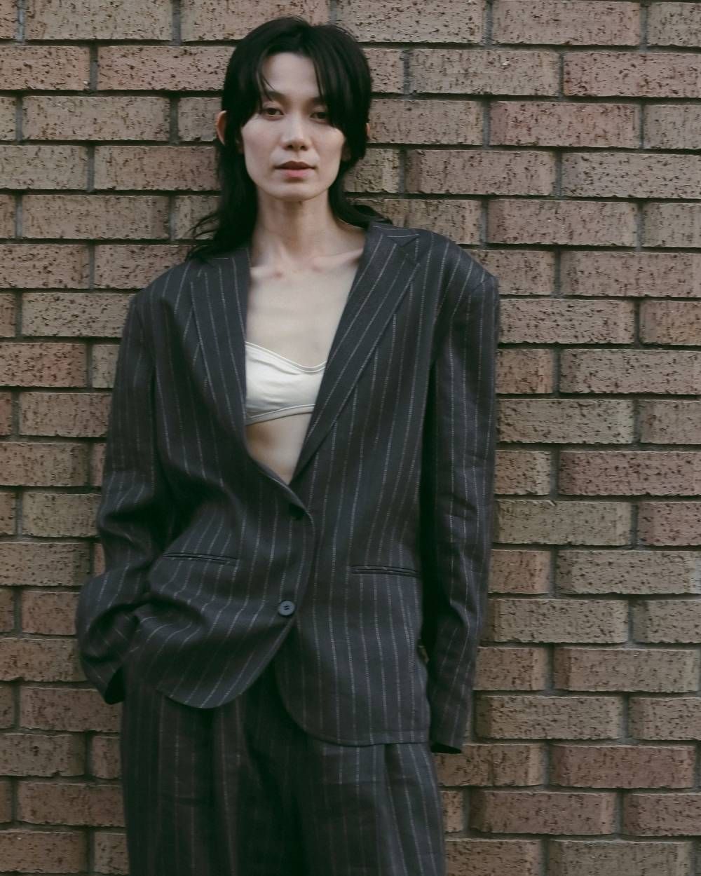 オーバーリネンジャケット (ネイビー) Over Linen Jacket (Navy) /  26SS