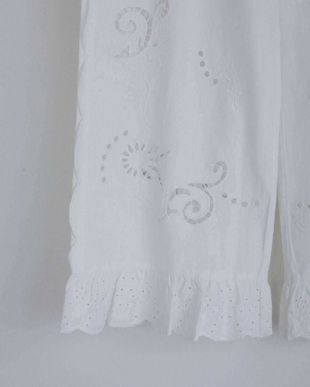 カットワーク レースパンツ (ホワイト) Cutwork Lace Pants (White) / 27SS