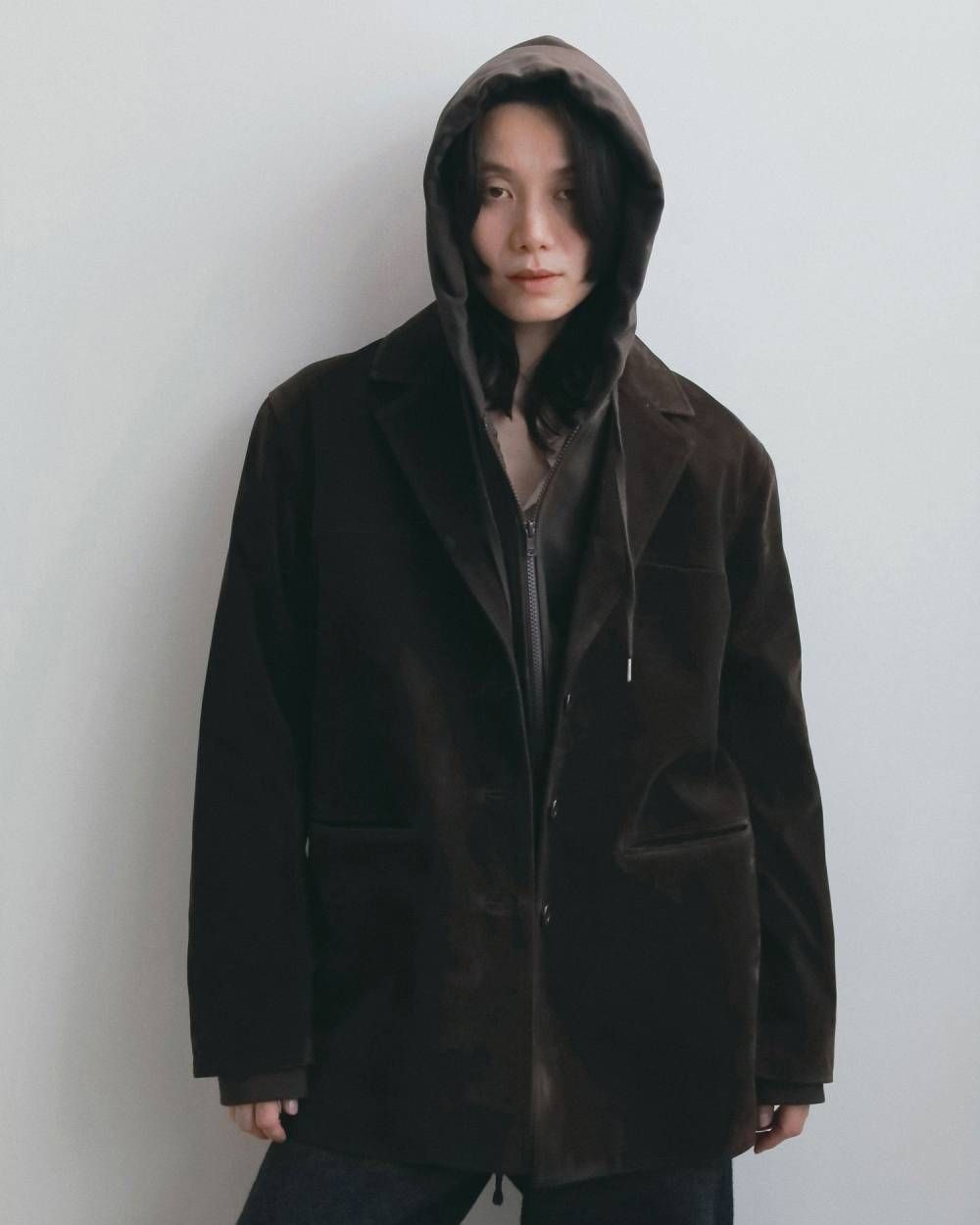 エコスエードジャケット (ダークブラウン) Eco Suede Jacket (Dark brown) / 26AW 【6月29日まで期間限定予約】