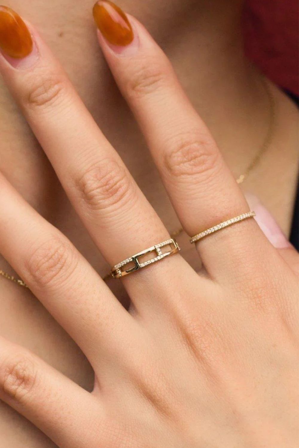 LADDER STONE RING / ラダー ストーン リング K10/K18 (イエローゴールド)