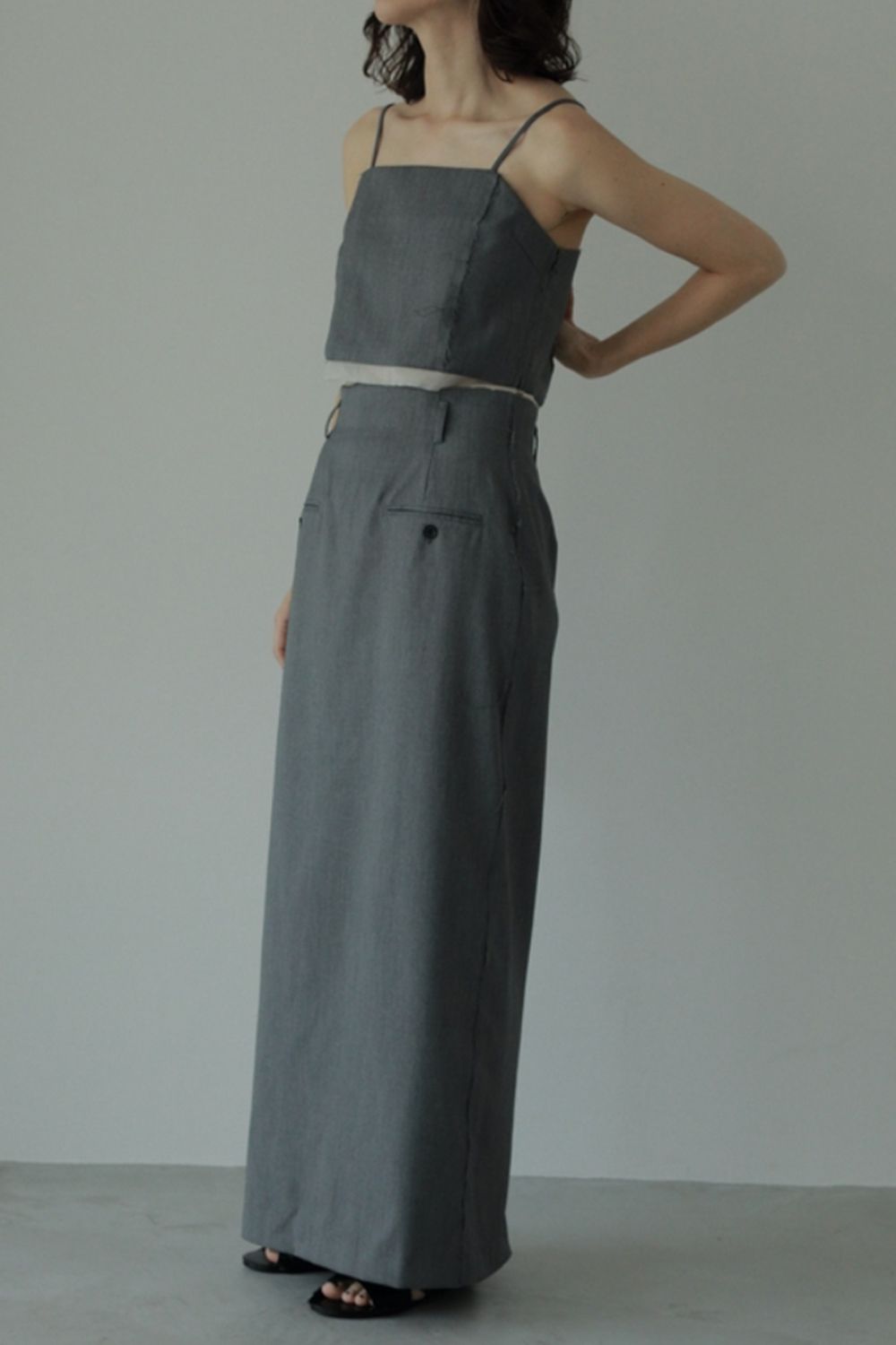 即決歓迎！anuke ツイルサロペットスカート ブラウン　アンヌーク ànuke online store（アンヌーク） / Twill Salopette