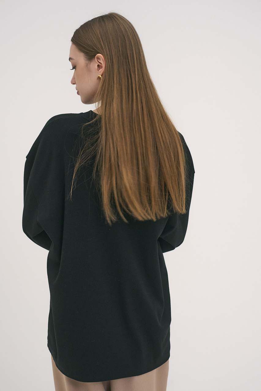 レイヤープリントロンT (ブラック) Layered long-sleeve graphic T-shirt (Black) / 26AW