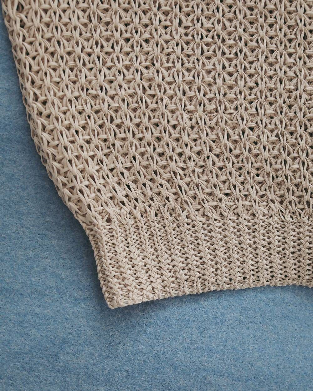 ペーパーヤーン ニットベスト (ベージュ) Paperyarn Knit Vest (Beige) / 27SS
