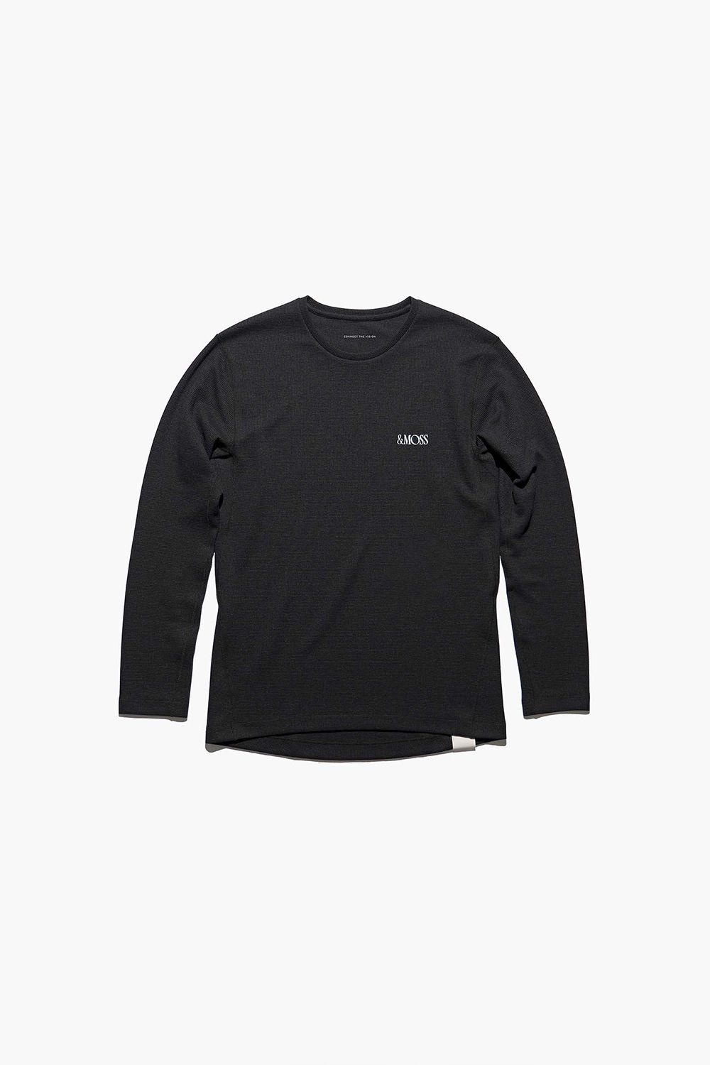 DRY WAFFLE LONG SLEEVE T-SHIRTS / ドライワッフル ロングスリーブTシャツ (ブラック) / ユニセックス