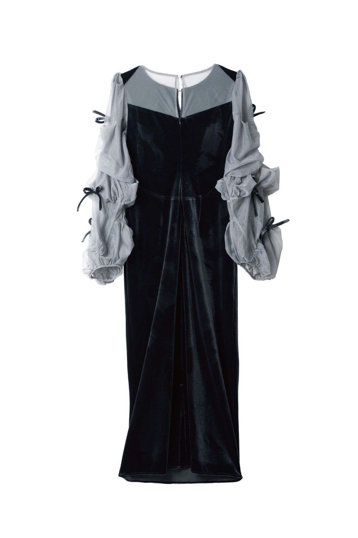 ドレープ チュールドレス (ブルーグレー) draped tulle dress (Bluegray) / 26AW