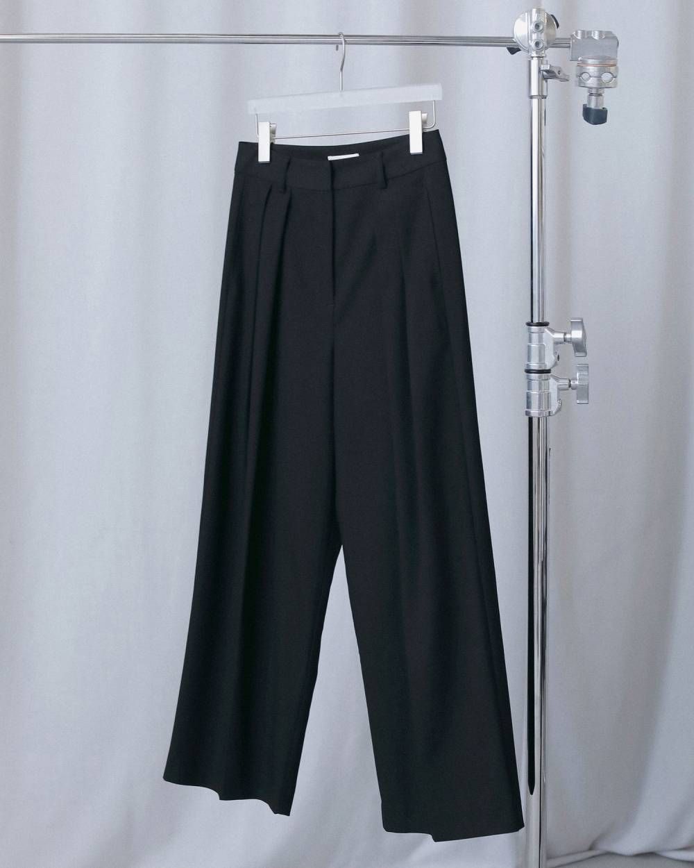 ラックワイドパンツ (ブラック) Tuck Wide Pants (Black) / 26AW 【6月29日まで期間限定予約】