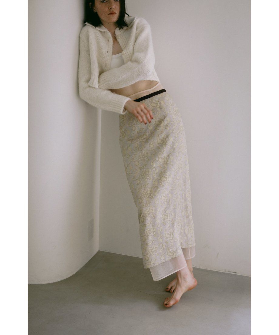 Louise jacquard skirt / ルイーズジャカードカート (イエロー)