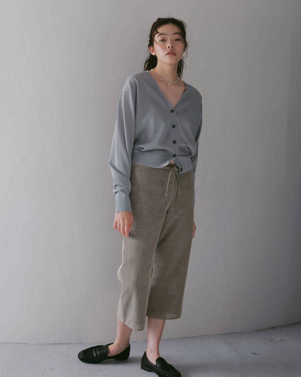 ツイードメッシュ カプリパンツ (グレージュ) Tweed Mesh Capripants (Graige) / 27SS