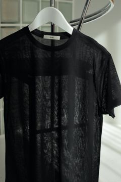 Sheer Slub T-shirts / シアースラブTシャツ (ブラック)