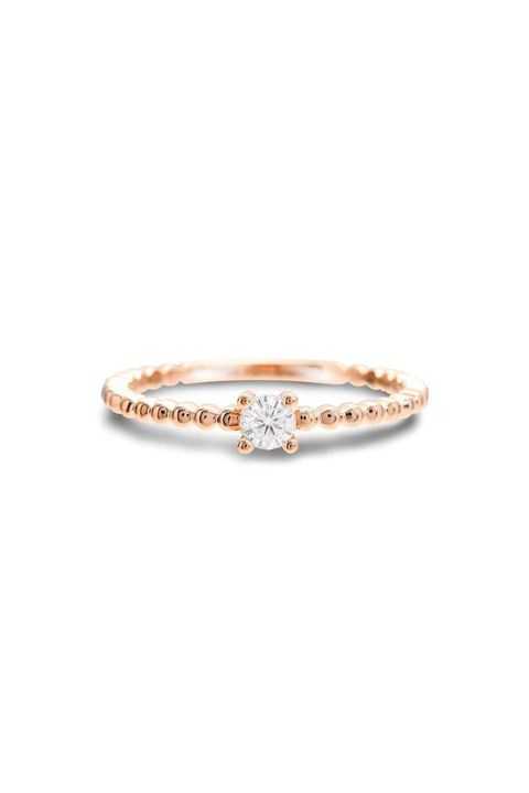 MOISSANITE GRANO RING / モアサナイト グラノ リング【ピンキー】K10/K18 (ピンクゴールド)