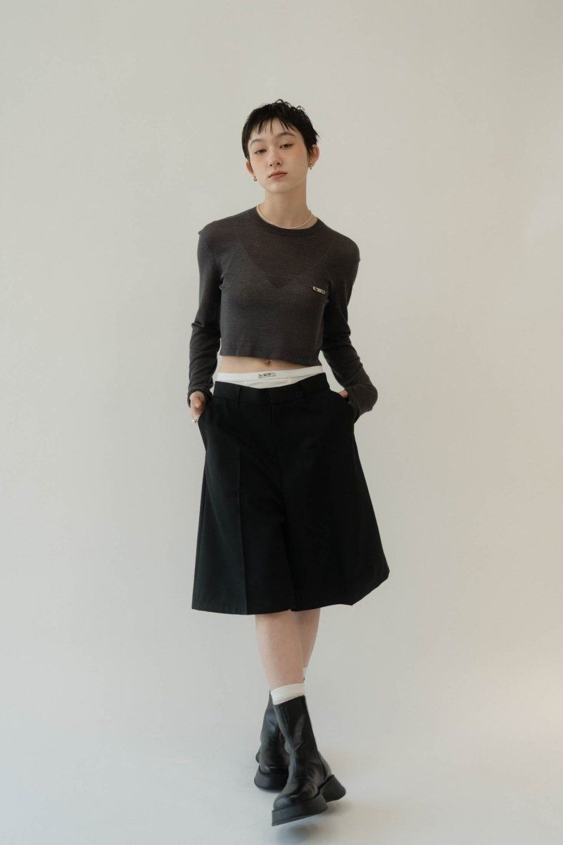Knuth Marf - cropped sheer knit / クロップドシアーニット