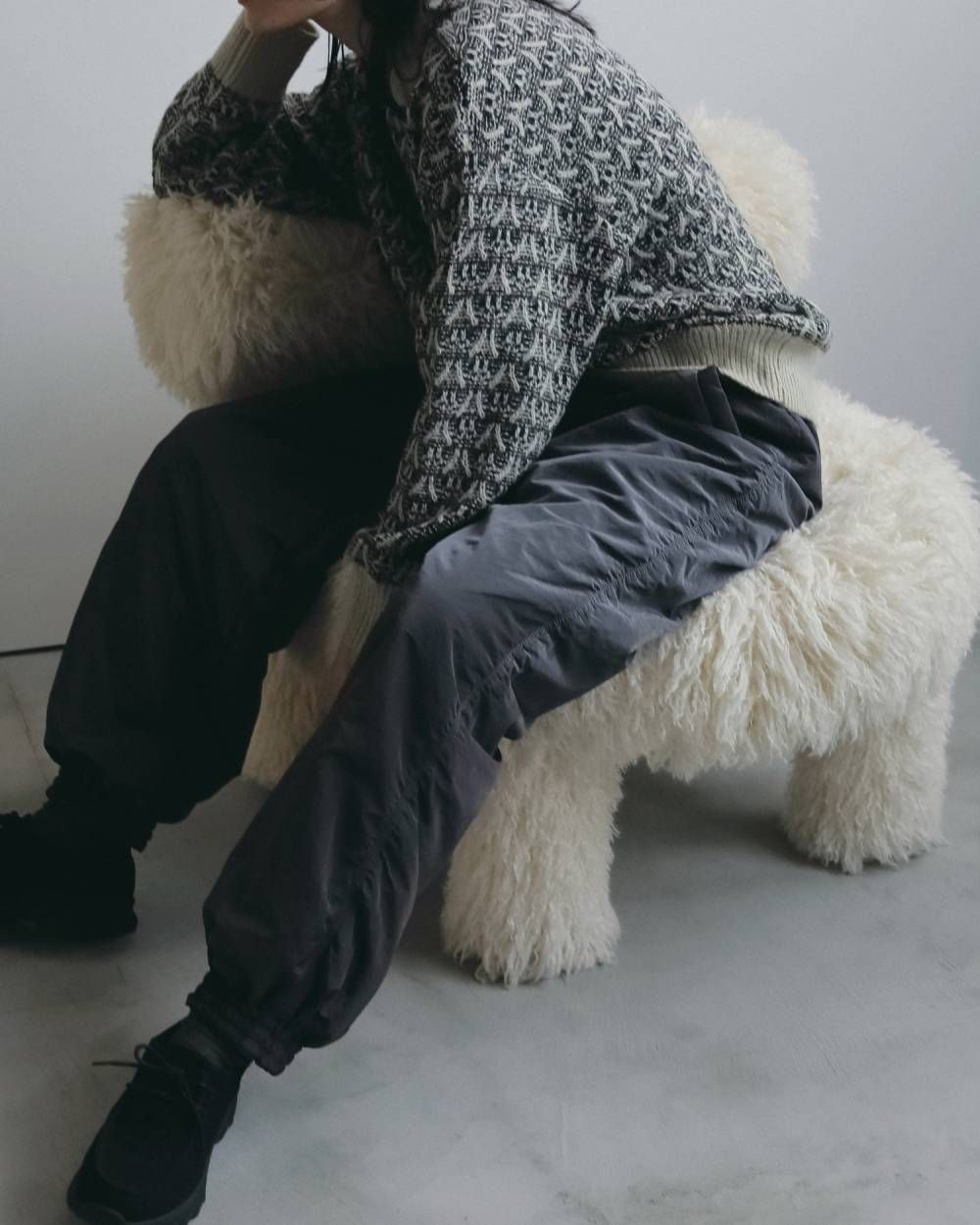 リバーシブル パッディングパンツ (チャコールグレー) Reversible Padding Pants (Charcoal gray) / 26AW 【6月29日まで期間限定予約】