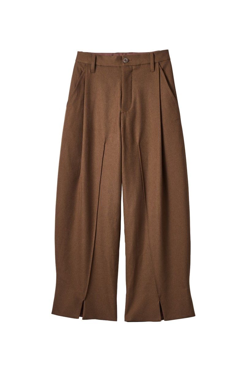 front slit pants(unisex) / フロントスリットパンツ (ブラウン) / 25AW
