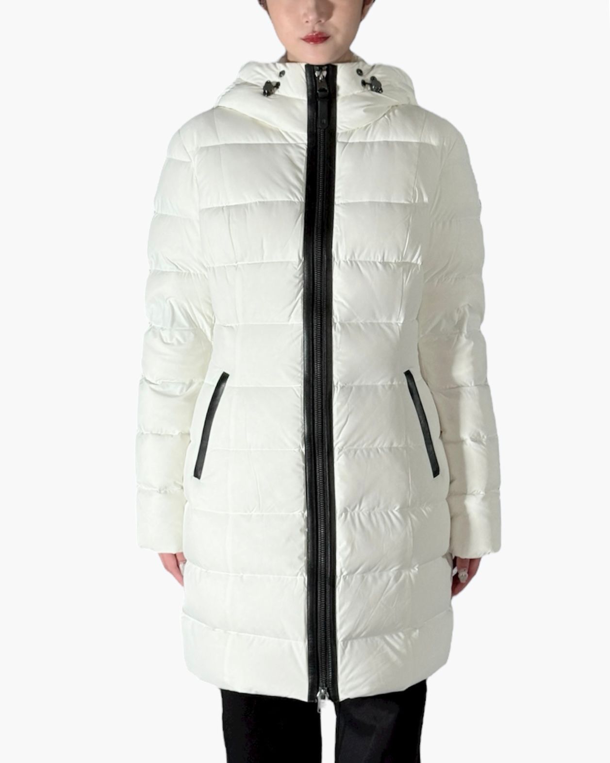 【2025AW】CALLA-BX / ファー付きストレッチダウンコート (オフホワイト) / レディース