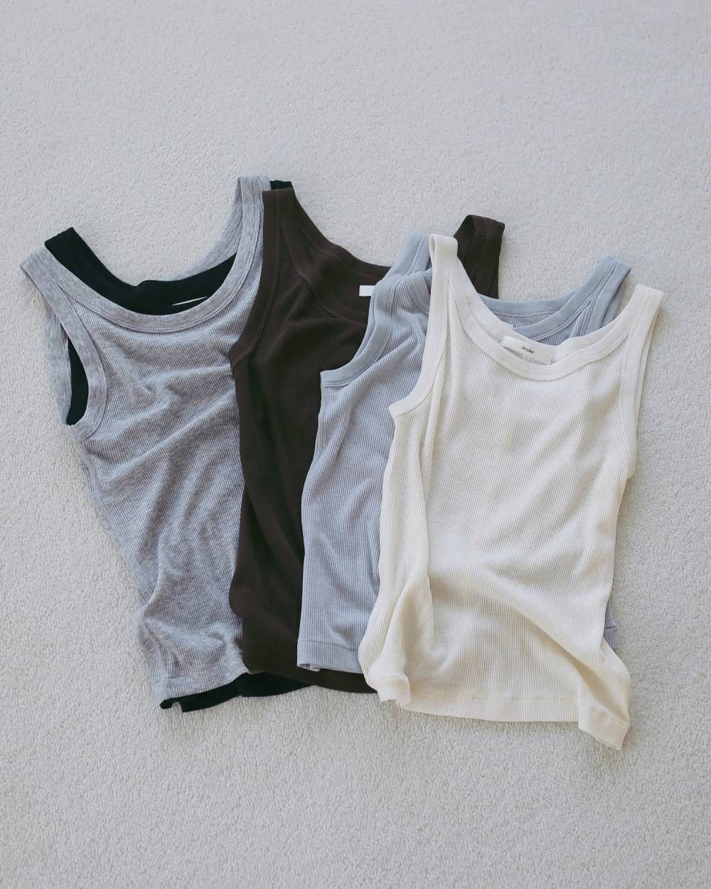 ウールタンクトップ (ブラック) Wool Rib Tanktop (Black) / 27SS