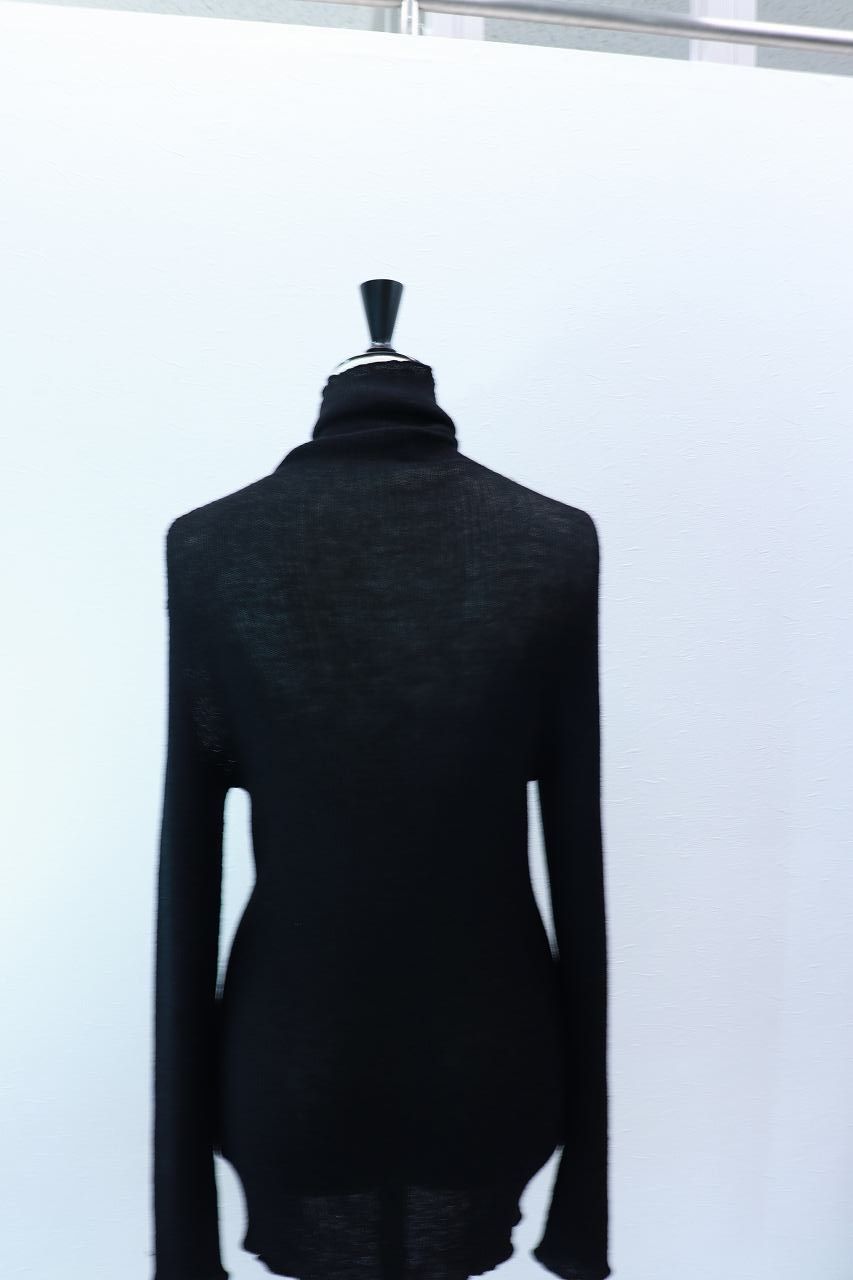 ホールガーメントニットトップス (ブラック) WHOLEGARMENT knit top (Black) / 26AW