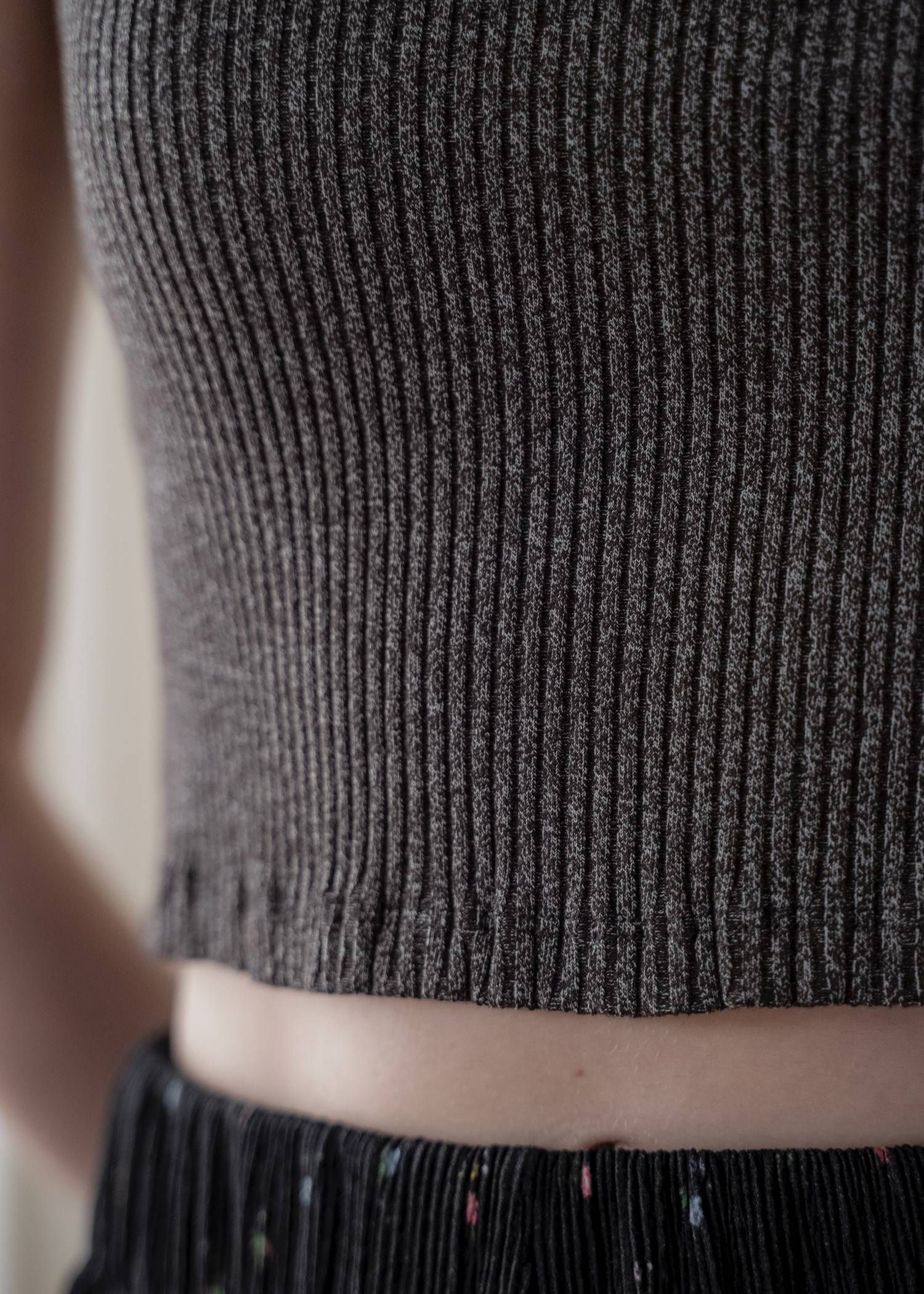 レースビッグTシャツ & リブトップス セット (Black) square lace big tee & rib tops SET (ブラック) /  26SS