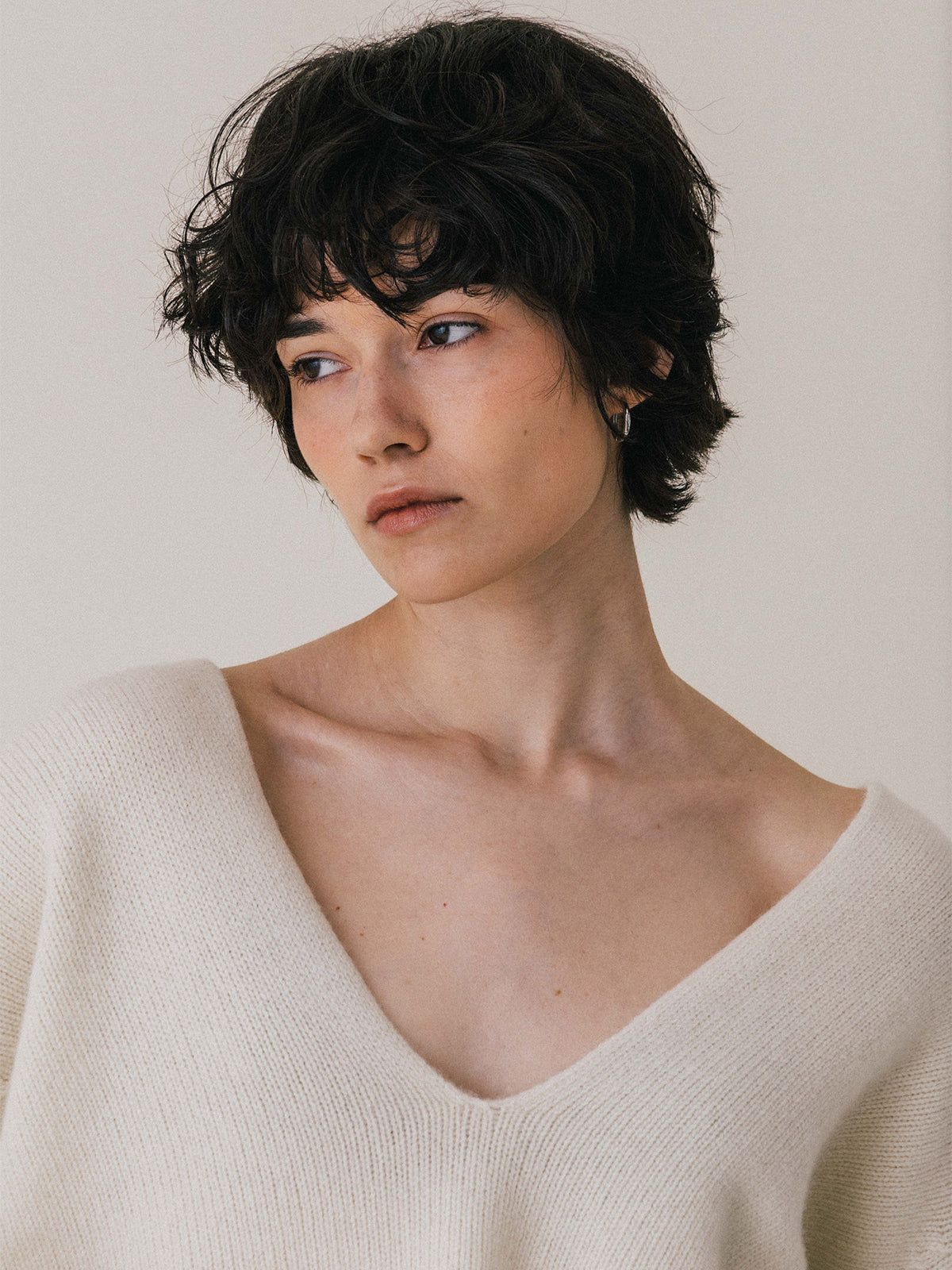 【25AW】HAMILTON V NECK KNIT / ハミルトン Vネックニット (アイボリー)