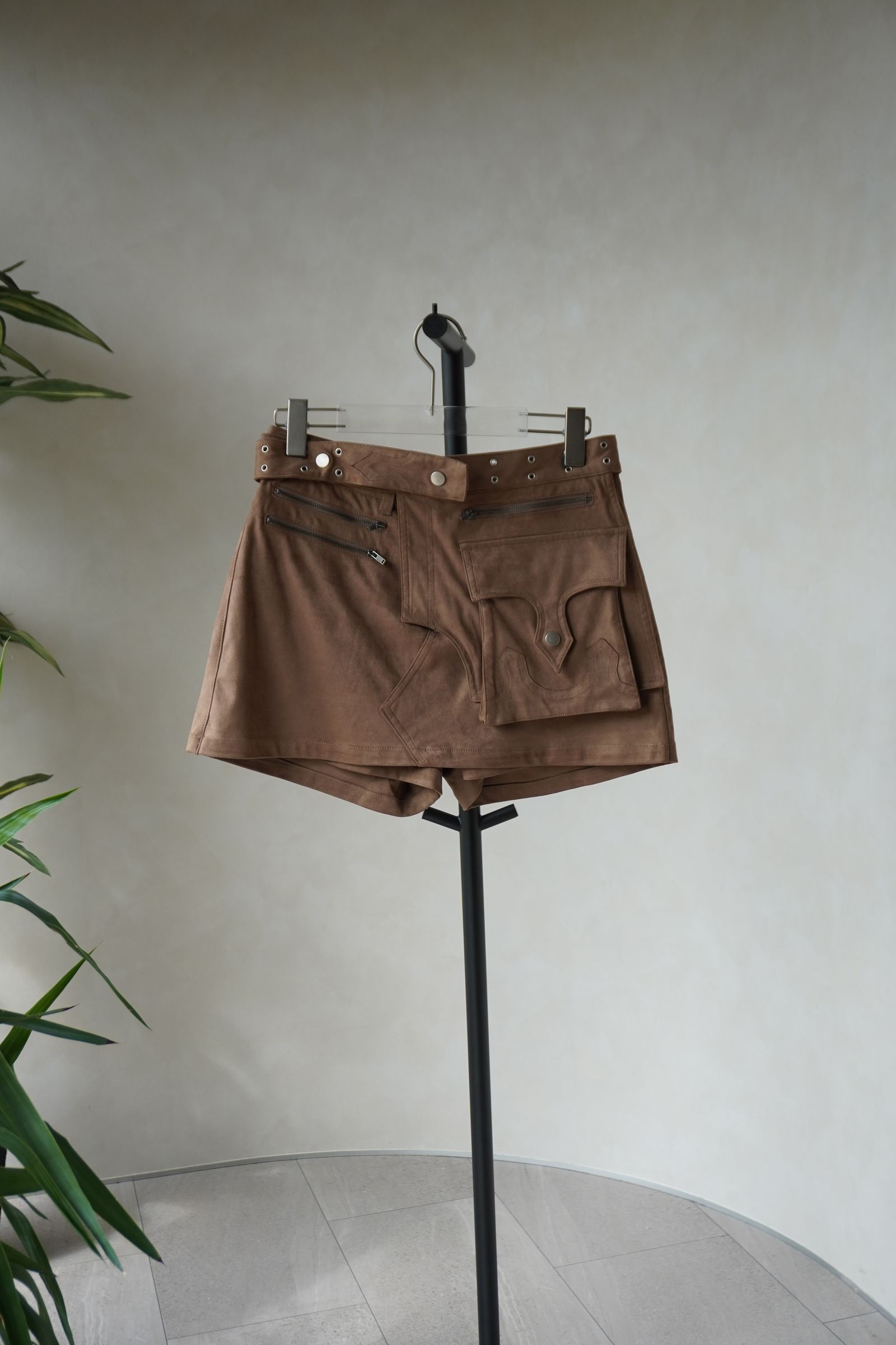 レイヤード スエードスコート (ブラウン) layered suede skort (Brown) /  26SS