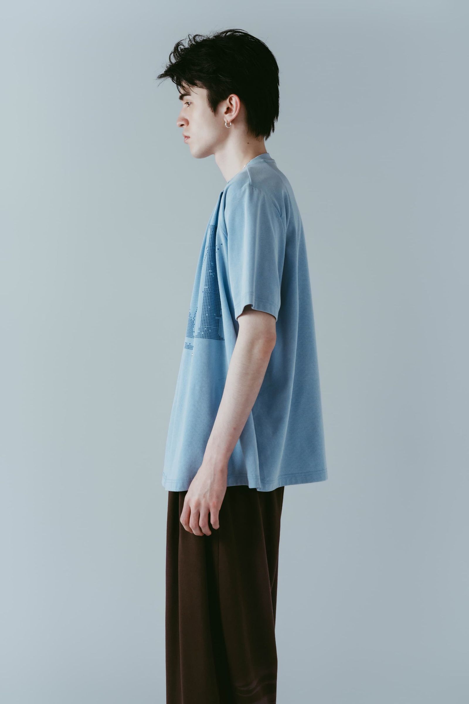 タック オーバーサイズTシャツ (ブルー) tuck detail oversized tee(unisex) (Blue) /  26SS