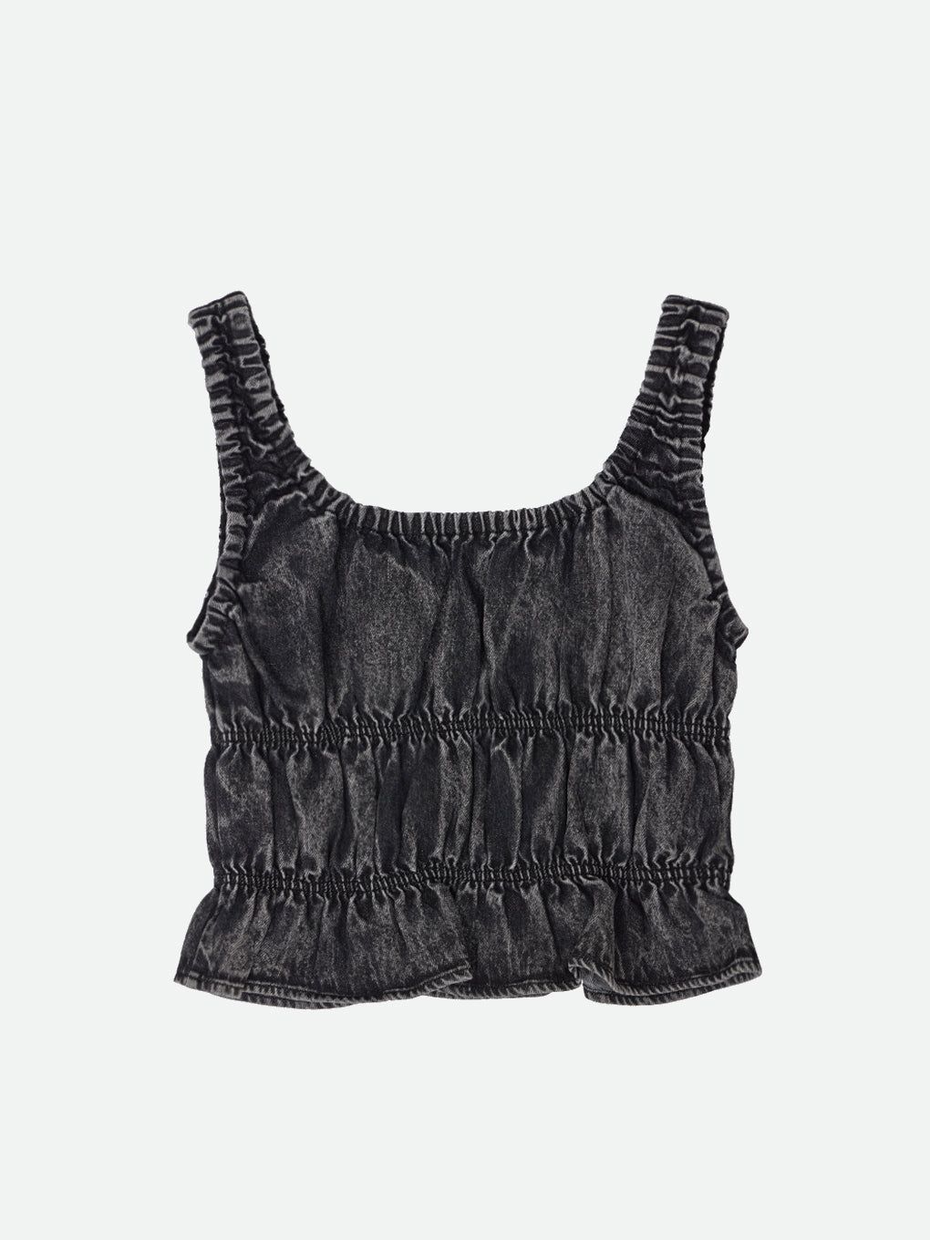 ナウンレス　デニムトップス NOUNLESS - TIERED AGING LIKE DENIM TOPS / ティアード デニム