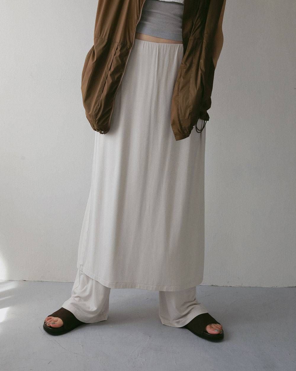 レイヤード ラフパンツ (アイボリー) Layered Rough Pants (Ivory) / 27SS
