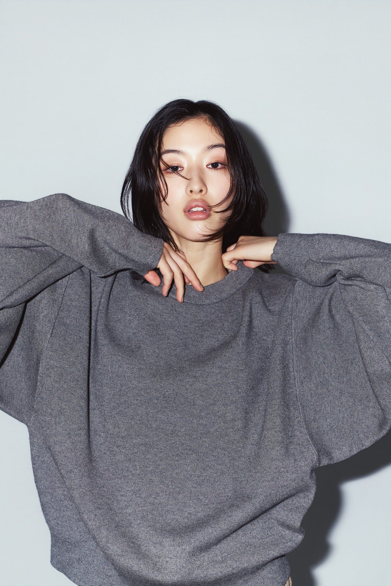 【UNISEXサイズ】2ウェイ ノームコア ニット (グレー) 2way cuffs normcore knit(unisex) (Gray) / 26AW