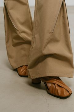 2way cross design pumps / 2ウェイ クロスデザインパンプス (キャメル) / 25SS  Knuth Marf