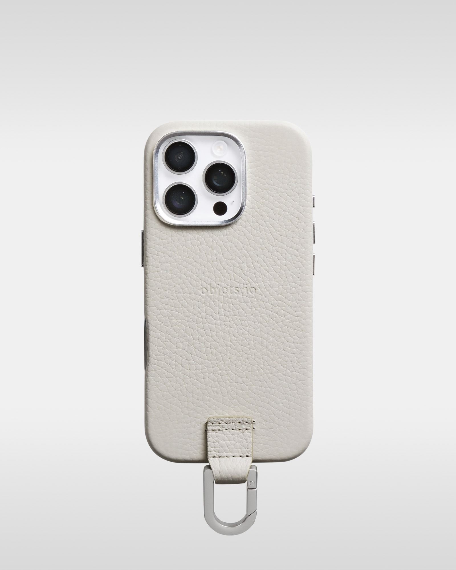 objects io 15pro オブジェクツアイオー iphoneケース objcts.io - iPhone カラビナレザーケース (マシュマロ) | Sir